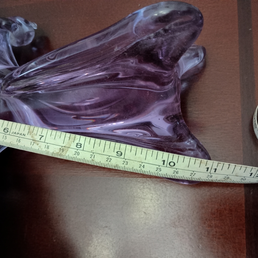 Gorgeous Purple Blown Glass Love Birds Statue Figurine Decoration - Picture 11 of 14
